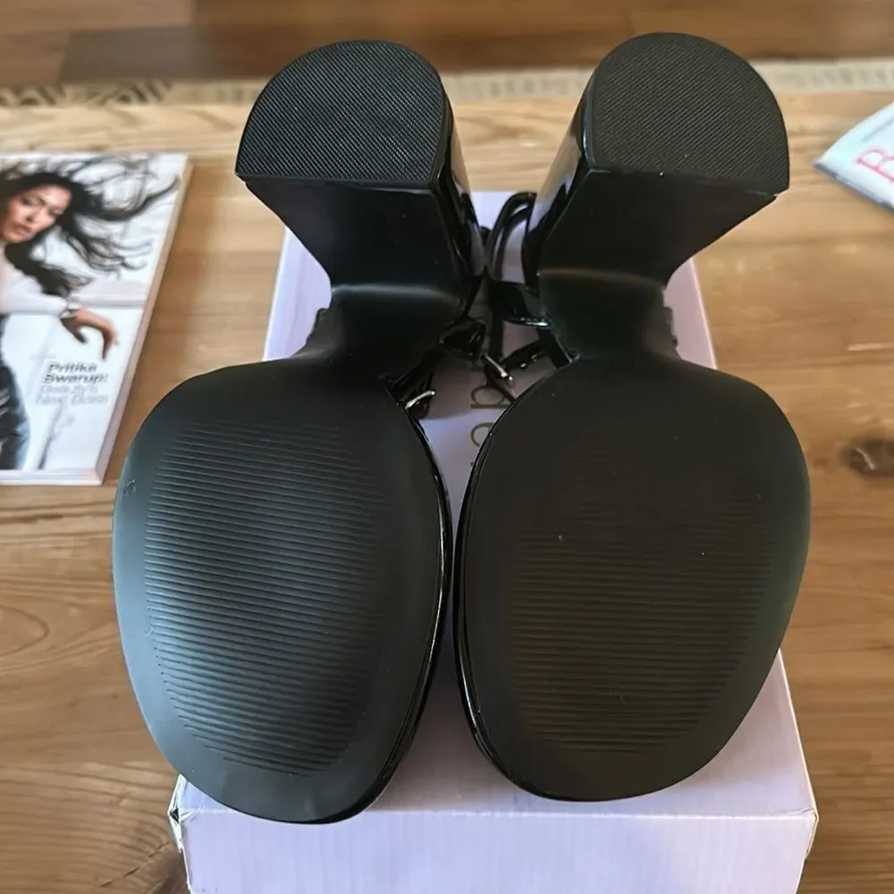 Madden Girl Women's Caicos Platform Black Patent NEW in Box